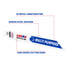LENOX 20590B810R MultiWolf Wave Edge Reciprocating Saw Blade 203 x 19 x 1.3mm 10 TPI (Pack 25)