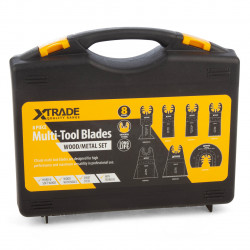 XTrade MBMWSET-8C Multi-Tool Blades for Wood & Metal in Case (Pack of 8)