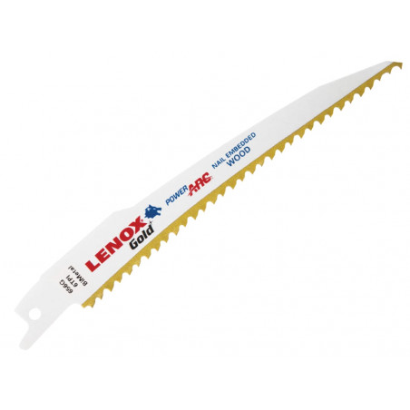 LENOX 21060656GR 656GR Gold® Wood Cutting Reciprocating Saw Blades 150mm 6 TPI (Pack 5)