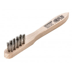 Lessmann 125.241 Spark Plug Brush 3 Row Stainless Steel Wire