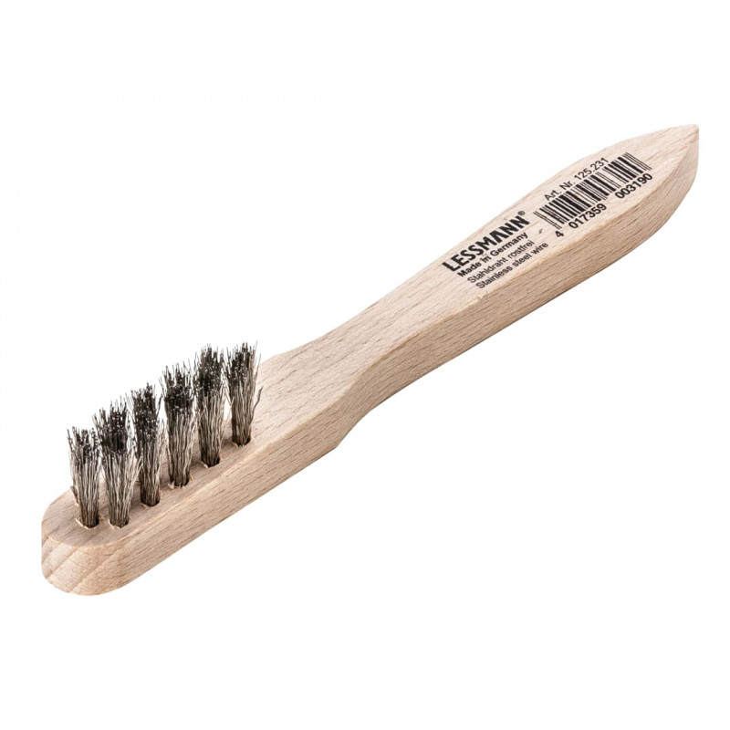 Lessmann 125.241 Spark Plug Brush 3 Row Stainless Steel Wire Lessmann 125.241 Spark Plug Brush 3 Row Stainless Steel Wire