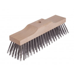 Lessmann 146.201.00 Raised Wooden Stock Broom Head 6 Row Steel Wire 300 x 70mm