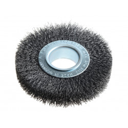Lessmann 323.162 Wheel Brush D100mm x W20-22 x 30 Bore Steel Wire 0.30 + Adaptors Set 1
