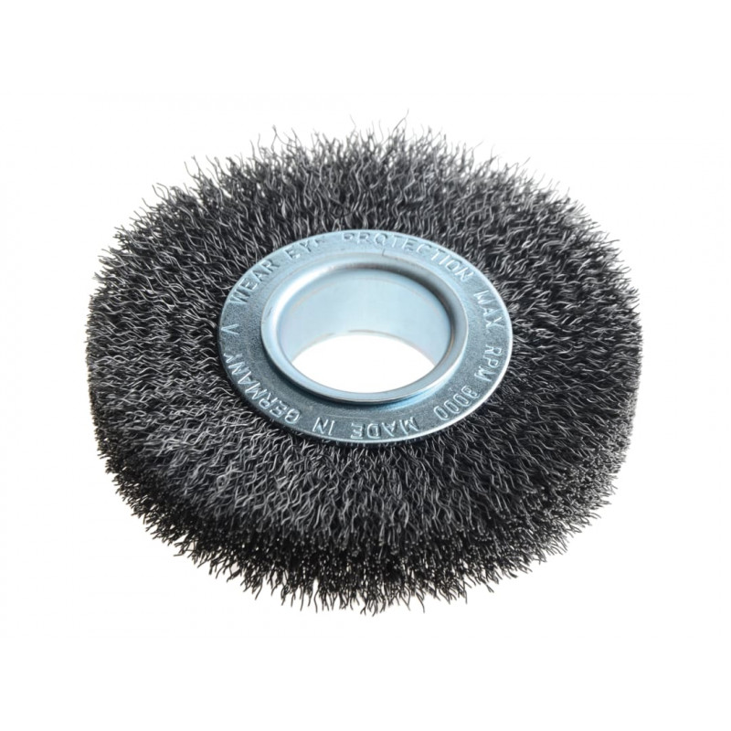 Lessmann 323.162 Wheel Brush D100mm x W20-22 x 30 Bore Steel Wire 0.30 + Adaptors Set 1 Lessmann 323.162 Wheel Brush D100mm x W20-22 x 30 Bore Steel Wire 0.30 + Adaptors Set 1
