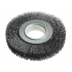 Lessmann 334.162 Wheel Brush D125mm x W20-22 x 40 Bore Steel Wire 0.30 + Adaptors Set 2