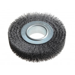 Lessmann 334.163 Wheel Brush D125mm x W29-31 x 40 Bore Steel Wire 0.30 + Adaptors Set 2