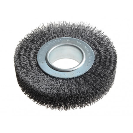 Lessmann 334.163 Wheel Brush D125mm x W29-31 x 40 Bore Steel Wire 0.30 + Adaptors Set 2