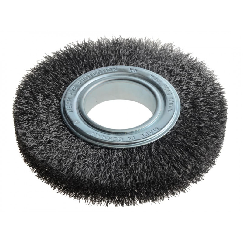 Lessmann 345.162 Wheel Brush D150mm x W23-25 x 50 Bore Steel Wire 0.30 + Adaptors Set 3 Lessmann 345.162 Wheel Brush D150mm x W23-25 x 50 Bore Steel Wire 0.30 + Adaptors Set 3