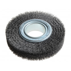 Lessmann 345.163 Wheel Brush D150mm x W30-32 x 50 Bore Steel Wire 0.30 + Adaptors Set 3
