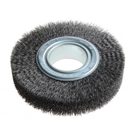Lessmann 345.163 Wheel Brush D150mm x W30-32 x 50 Bore Steel Wire 0.30 + Adaptors Set 3