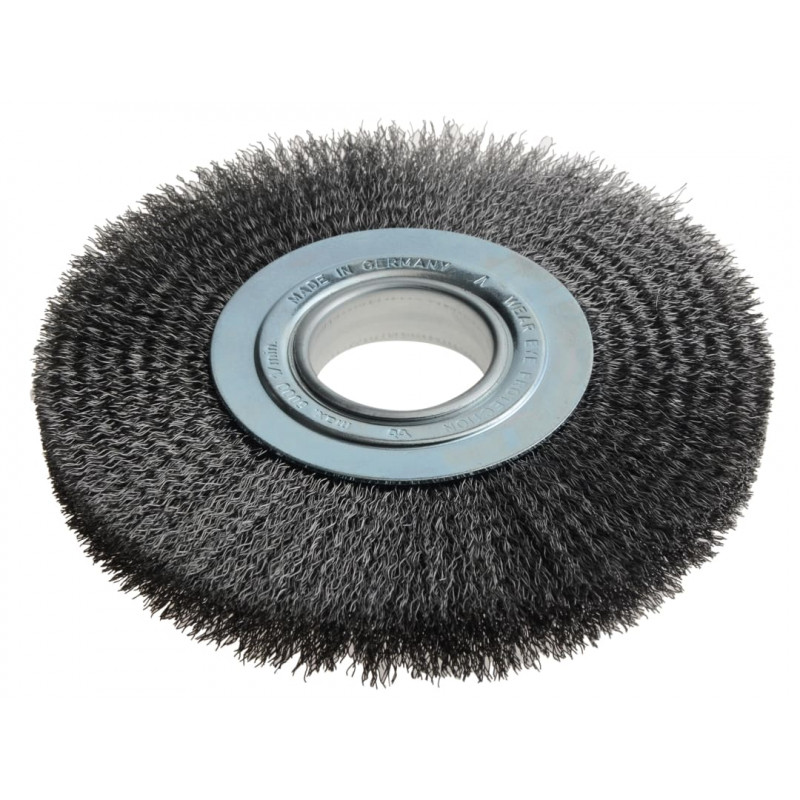 Lessmann 365.172 Wheel Brush D200mm x W24-27 x 50 Bore Steel Wire 0.35 + Adaptors Set 3 Lessmann 365.172 Wheel Brush D200mm x W24-27 x 50 Bore Steel Wire 0.35 + Adaptors Set 3