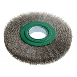 Lessmann 365.362 Wheel Brush D200mm x W24-27 x 50 Bore Stainless Steel Wire 0.30