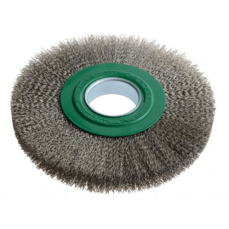 Lessmann 365.362 Wheel Brush D200mm x W24-27 x 50 Bore Stainless Steel Wire 0.30