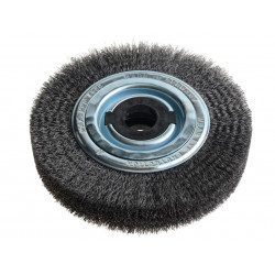 Lessmann 366.163 Wheel Brush D200mm x W40-45 x 80 Bore Steel Wire 0.30 + Adaptors Set 4 +1