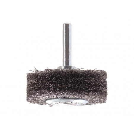 Lessmann 417.163 Wire Wheel Brush with Shank 70 x 13mm, 0.30 Steel Wire