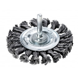 Lessmann 417.168 Knotted Wheel Brush with Shank 75 x 12mm, 0.35 Steel Wire