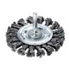 Lessmann 417.198 Knotted Wheel Brush with Shank 75 x 12mm, 0.50 Steel Wire