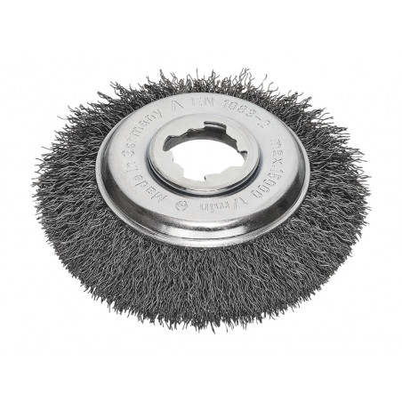 Lessmann 423.17X X-Lock Crimped Steel Bevel Brush 115mm Non Spark