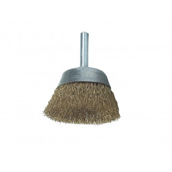 Lessmann 430.126.07 DIY Cup Brush with Shank 50mm, 0.25 Brass Wire