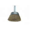 Lessmann 430.126.07 DIY Cup Brush with Shank 50mm, 0.25 Brass Wire