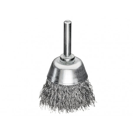 Lessmann 434.162 Cup Brush with Shank D40mm x H15mm, 0.30 Steel Wire