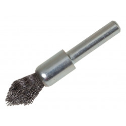 Lessmann 451.162 Pointed End Brush with Shank 12/60 x 20mm, 0.30 Steel Wire