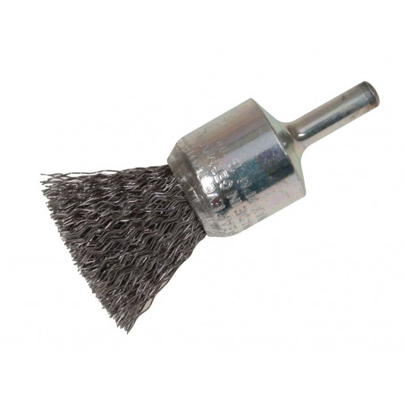 Lessmann 453.161 End Brush with Shank 23/22 x 25mm, 0.30 Steel Wire