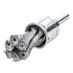 Lessmann 454.278 Knot End Brush with Shank 22mm, 0.35 Steel Wire