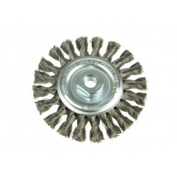 Lessmann 471.217 Knot Wheel Brush 100 x 12mm M14 Bore, 0.50 Steel Wire
