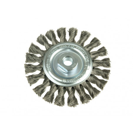 Lessmann 471.217 Knot Wheel Brush 100 x 12mm M14 Bore, 0.50 Steel Wire