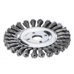 Lessmann 472.211 Knot Wheel Brush 115 x 14mm 22.2mm Bore, 0.50 Steel Wire