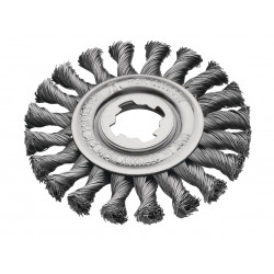 Lessmann 472.21X X-Lock Steel Knot Wheel Brush 115mm Non Spark