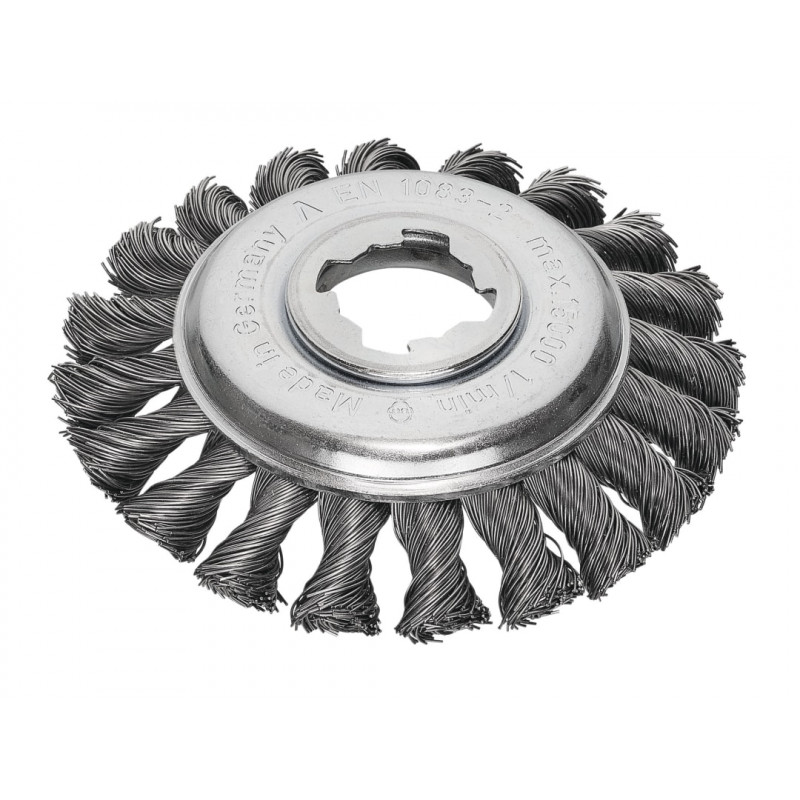 Lessmann 472.25X X-Lock Steel Knot Bevel Brush 115mm Non Spark Lessmann 472.25X X-Lock Steel Knot Bevel Brush 115mm Non Spark