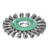Lessmann 472.811 Knot Wheel Brush 115 x 14mm 22.2mm Bore, 0.50 Stainless Steel Wire