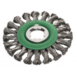 Lessmann 472.81X X-Lock Stainless Steel Knot Wheel Brush 115mm Non Spark