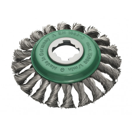 Lessmann 472.85X X-Lock Stainless Steel Knot Bevel Brush 115mm Non Spark