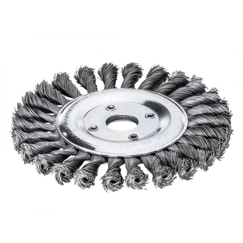 Lessmann 473.211 Knot Wheel Brush 125 x 14mm 22.2mm Bore, 0.50 Steel Wire Lessmann 473.211 Knot Wheel Brush 125 x 14mm 22.2mm Bore, 0.50 Steel Wire