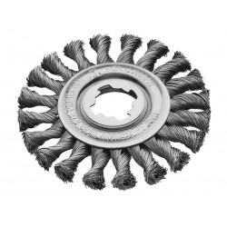 Lessmann 473.21X X-Lock Steel Knot Wheel Brush 125mm Non Spark