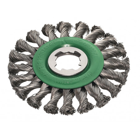 Lessmann 473.81X X-Lock Stainless Steel Knot Wheel Brush 125mm Non Spark