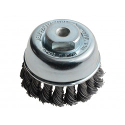 Lessmann 482.213 Knot Cup Brush 65mm M10x1.25, 0.50 Steel Wire
