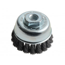 Lessmann 482.117 Knot Cup Brush 65mm M14x2.0, 0.35 Steel Wire