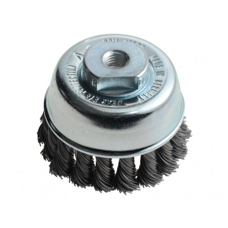 Lessmann 482.214 Knot Cup Brush 65mm M10x2.0, 0.50 Steel Wire
