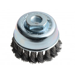 Lessmann 482.217 Knot Cup Brush 65mm M14x2.0, 0.50 Steel Wire