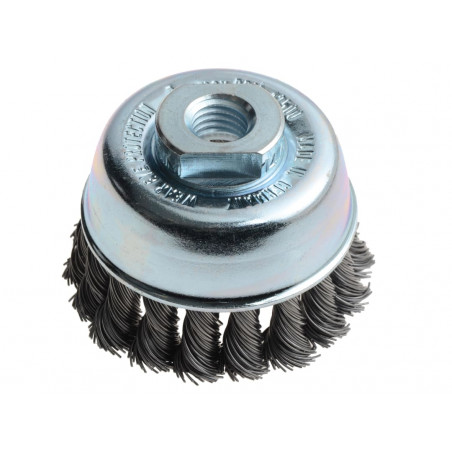 Lessmann 482.217 Knot Cup Brush 65mm M14x2.0, 0.50 Steel Wire
