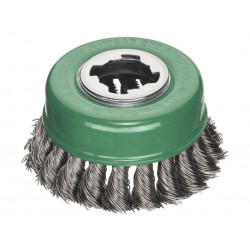 Lessmann 483.81X X-Lock Stainless Steel Knot Cup Brush 85mm Non Spark