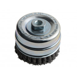 Lessmann 486.217 Knot Cup Brush 100mm M14x2.0, 0.50 Steel Wire*