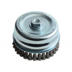 Lessmann 487.217 Knot Cup Brush 125mm M14x2.0, 0.50 Steel Wire*