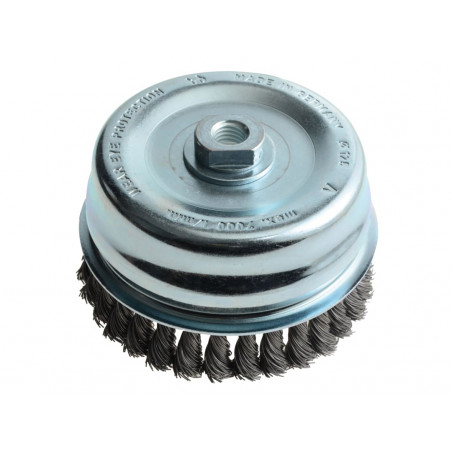 Lessmann 487.217 Knot Cup Brush 125mm M14x2.0, 0.50 Steel Wire*
