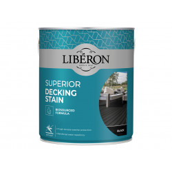 Liberon 126123 Superior Decking Stain Black 2.5 litre