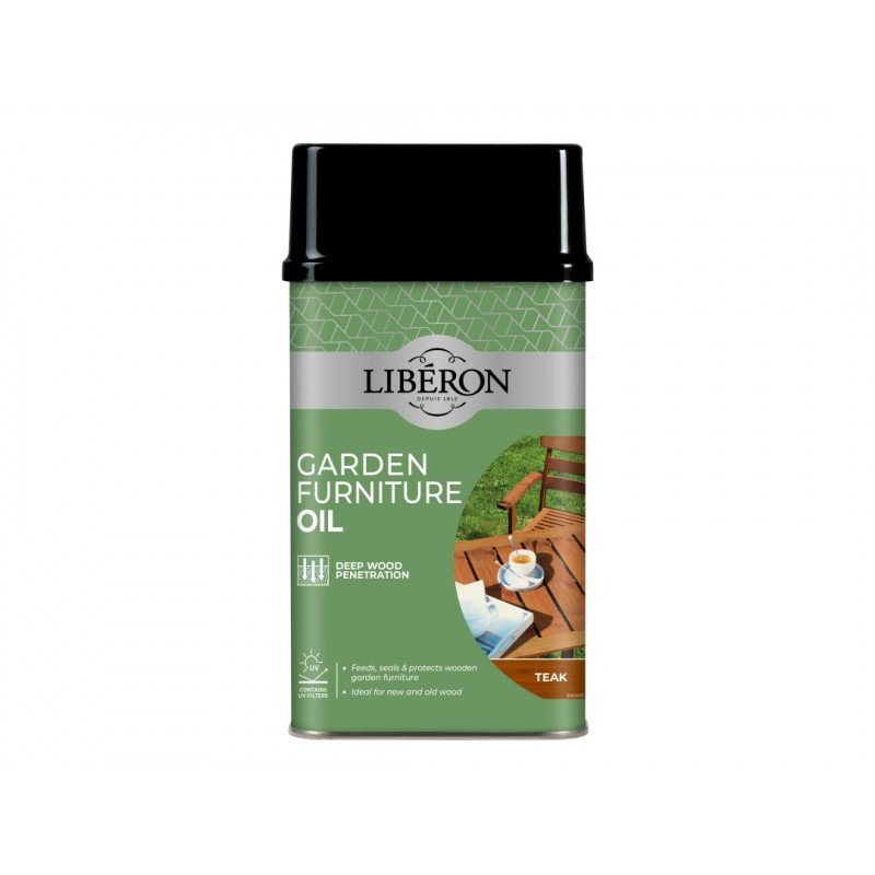 Liberon 126173 Garden Furniture Oil Teak 1 litre Liberon 126173 Garden Furniture Oil Teak 1 litre